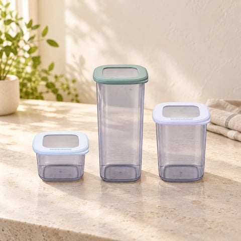 Lot de 2 boîtes hermétiques 1L avec 1 boîte hermétique Fackelmann Storage