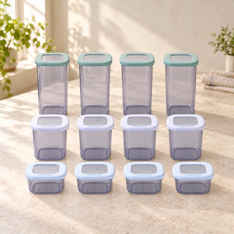 Lot de 8 boîtes hermétiques 11 cm avec 4 boîtes à provisions Fackelmann Storage