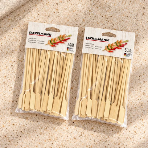 2 Lots de 50 pics à brochettes en bois Fackelmann Wood Edition